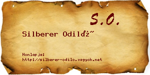 Silberer Odiló névjegykártya